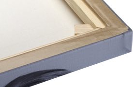 Canvas staples carefully covered